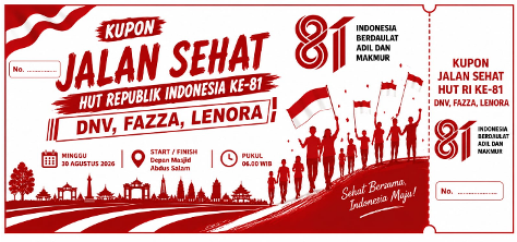 Contoh kupon Jalan Sehat